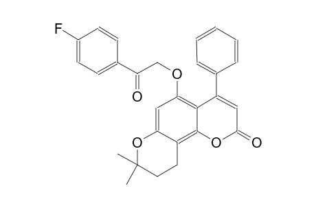 5-(2-(4-fluorophenyl)-2-oxoethoxy)-8,8-dimethyl-4-phenyl-9,10-dihydropyrano[2,3-f]chromen-2(8H)-one