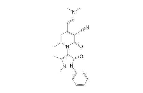 3-Cyano-1-(1,5-dimethyl-2-phenyl-3(1H)-pyrazolon-4yl)-4-[(2-di-methylamino)-vinyl]-6-methyl-2(1H)-pyridone