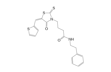 3-thiazolidinebutanamide, 4-oxo-N-(2-phenylethyl)-5-(2-thienylmethylene)-2-thioxo-, (5E)-