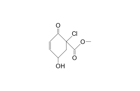 1-Chloro-5-hydroxy-2-oxo-3-cyclohexene-1-carboxylic acid, methyl ester