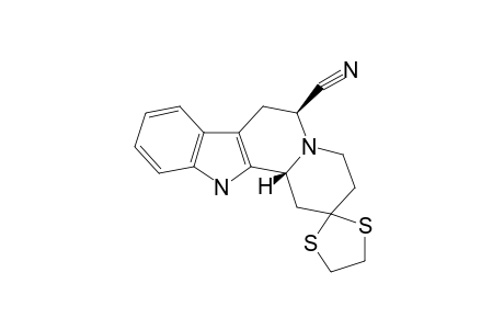 (6'S,12'bR)-spiro[1,3-dithiolane-2,2'-3,4,6,7,12,12b-hexahydro-1H-pyrido[2,1-a]$b-carboline]-6'-carbonitrile