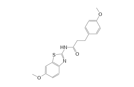 N-(6-methoxy-1,3-benzothiazol-2-yl)-3-(4-methoxyphenyl)propanamide