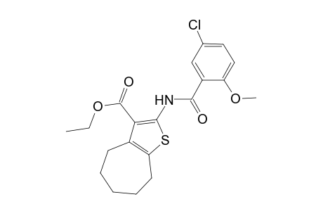 ethyl 2-[(5-chloro-2-methoxybenzoyl)amino]-5,6,7,8-tetrahydro-4H-cyclohepta[b]thiophene-3-carboxylate