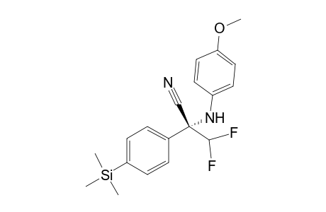(R)-3,3-difluoro-2-((4-methoxyphenyl)amino)-2-(4-(trimethylsilyl)phenyl)propanenitrile