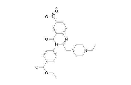 benzoic acid, 4-(2-[(4-ethyl-1-piperazinyl)methyl]-6-nitro-4-oxo-3(4H)-quinazolinyl)-, ethyl ester