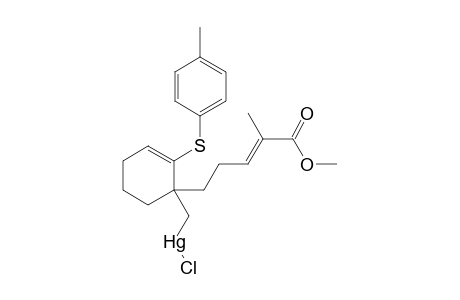 (-)-(1R,2E)-[1-(4-Methoxycarbonyl-3-pentenyl)-2-p-tolylthio-2-cyclohexenyl]methylmercury chloride