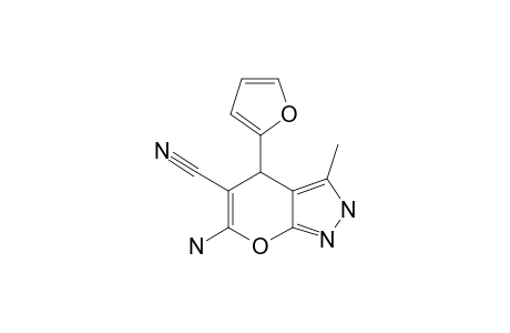 6-AMINO-4-(FURAN-2-YL)-3-METHYL-2,4-DIHYDROPYRANO-[2,3-C]-PYRAZOLE-5-CARBONITRILE