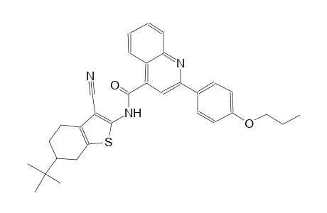 N-(6-tert-butyl-3-cyano-4,5,6,7-tetrahydro-1-benzothien-2-yl)-2-(4-propoxyphenyl)-4-quinolinecarboxamide