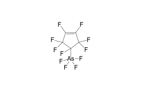 (heptafluoro-3-cyclopenten-1-yl)arsen-tetrafluoroide