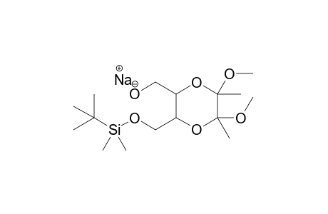 2-[(t-Butyldimethylsilyl)oxy]methyl-3-(hydroxymethyl)-5,6-dimethoxy-5,6-dimethyl-1,4-dioxane - Na salt