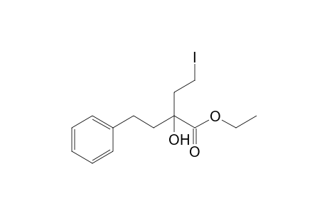 Ethyl 2-hydroxy-4-iodo-2-phenethylbutanoate