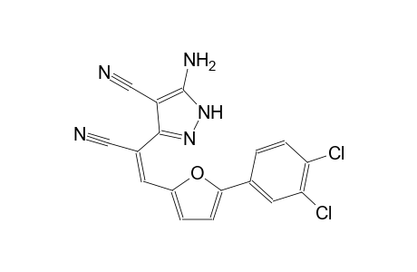 1H-pyrazole-3-acetonitrile, 5-amino-4-cyano-alpha-[[5-(3,4-dichlorophenyl)-2-furanyl]methylene]-