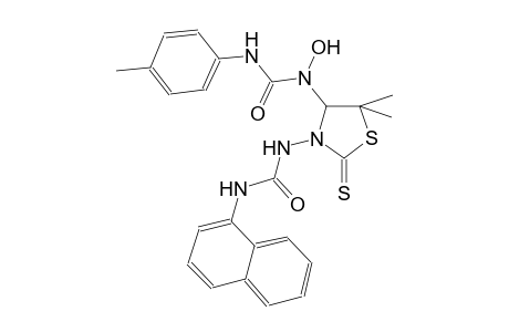 N-(5,5-dimethyl-3-{[(1-naphthylamino)carbonyl]amino}-2-thioxo-1,3-thiazolidin-4-yl)-N-hydroxy-N'-(4-methylphenyl)urea