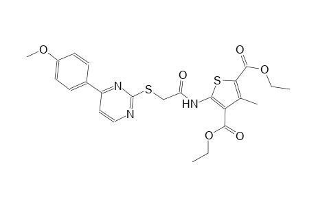 diethyl 5-[({[4-(4-methoxyphenyl)-2-pyrimidinyl]sulfanyl}acetyl)amino]-3-methyl-2,4-thiophenedicarboxylate
