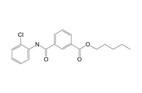 Isophthalic acid, monoamide, N-(2-chlorophenyl)-, pentyl ester