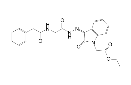 ethyl [(3Z)-2-oxo-3-({[(phenylacetyl)amino]acetyl}hydrazono)-2,3-dihydro-1H-indol-1-yl]acetate