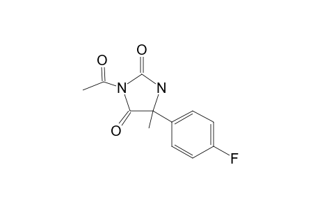 5-(4-Fluorophenyl)-5-methylimidazolidine-2,4-dione, N-acetyl-