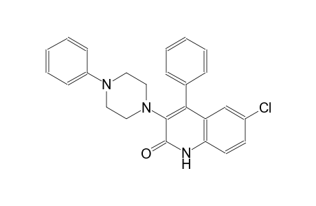 6-chloro-4-phenyl-3-(4-phenyl-1-piperazinyl)-2(1H)-quinolinone