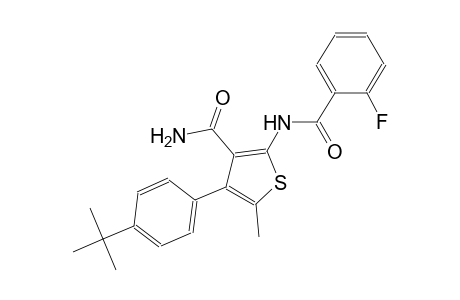 4-(4-tert-butylphenyl)-2-[(2-fluorobenzoyl)amino]-5-methyl-3-thiophenecarboxamide