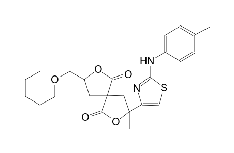 3-methyl-8-[(pentyloxy)methyl]-3-[2-(4-toluidino)-1,3-thiazol-4-yl]-2,7-dioxaspiro[4.4]nonane-1,6-dione