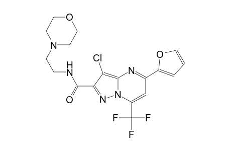 pyrazolo[1,5-a]pyrimidine-2-carboxamide, 3-chloro-5-(2-furanyl)-N-[2-(4-morpholinyl)ethyl]-7-(trifluoromethyl)-