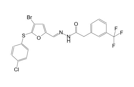 N'-((E)-{4-bromo-5-[(4-chlorophenyl)sulfanyl]-2-furyl}methylidene)-2-[3-(trifluoromethyl)phenyl]acetohydrazide