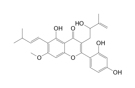 2-(2,4-Dihydroxyphenyl)-5-hydroxy-3-(2-hydroxy-3-methylbut-3-enyl)-7-methoxy-6-[(1E)-3-methylbut-1-enyl]-4H-1-benzopyran-4-one