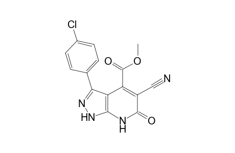 Methyl 3-(4-Chlorophenyl)-5-cyano-6,7-dihydro-6-oxo-1H-pyrazolo[3,4-b]pyridine-4-carboxylate