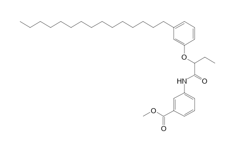 Benzoic acid, 3-[[1-oxo-2-(3-pentadecylphenoxy)butyl]amino]-, methyl ester