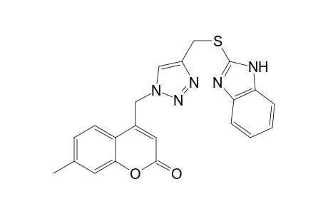 4-((4-(((1H-benzo[d]imidazol-2-yl)thio)methyl)-1H-1,2,3-triazol-1-yl)methyl)-7-methyl-2H-chromen-2-one