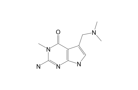 2-AMINO-5[N,N-DIMETHYL-AMINO-METHYL)-3-METHYL-PYRROLO-[2,3-D]-PYRIMIDIN-4-ONE