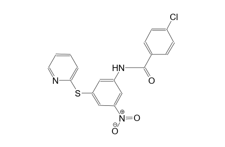 4-chloro-N-[3-nitro-5-(2-pyridinylsulfanyl)phenyl]benzamide