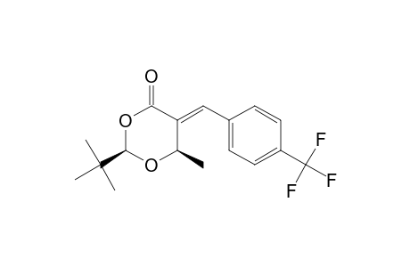 (E,2R,6R)-2-TERT.-BUTYL-6-METHYL-5-(PARA-TRIFLUOROMETHYLBENZYLIDEN)-1,3-DIOXAN-4-ONE
