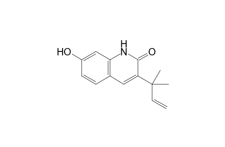 7-Hydroxy-3-(2-methylbut-3-en-2-yl)quinolin-2(1H)-one