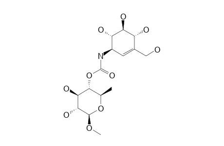 METHYL-6-DEOXY-4-O-(N-[(1R,4R,5S,6S)-4,5,6-TRIHYDROXY-3-(HYDROXYMETHYL)-CYClOHEX-2-ENYL])-CARBAMOYL-BETA-D-GLUCOSIDE