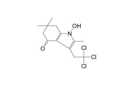 4H-indol-4-one, 1,5,6,7-tetrahydro-1-hydroxy-2,6,6-trimethyl-3-(2,2,2-trichloroethyl)-