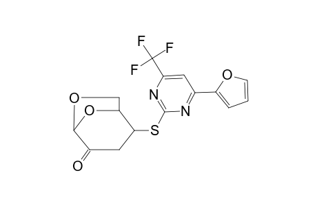 2-[4-(2-furyl)-6-(trifluoromethyl)pyrimidin-2-yl]sulfanyl-6,8-dioxabicyclo[3.2.1]octan-4-one