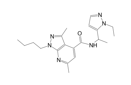 1-butyl-N-[1-(1-ethyl-1H-pyrazol-5-yl)ethyl]-3,6-dimethyl-1H-pyrazolo[3,4-b]pyridine-4-carboxamide