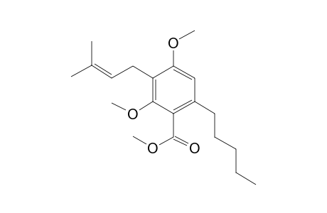 Methyl 2,4-dimethoxy-3-(3-methylbut-2-en-1-yl)-6-pentylbenzoate