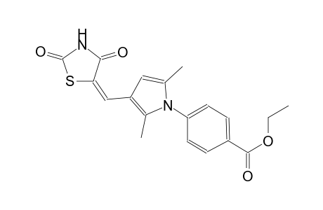 ethyl 4-{3-[(E)-(2,4-dioxo-1,3-thiazolidin-5-ylidene)methyl]-2,5-dimethyl-1H-pyrrol-1-yl}benzoate