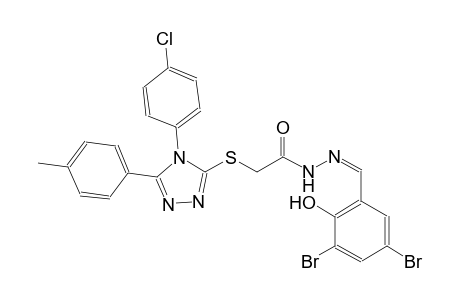 2-{[4-(4-chlorophenyl)-5-(4-methylphenyl)-4H-1,2,4-triazol-3-yl]sulfanyl}-N'-[(Z)-(3,5-dibromo-2-hydroxyphenyl)methylidene]acetohydrazide