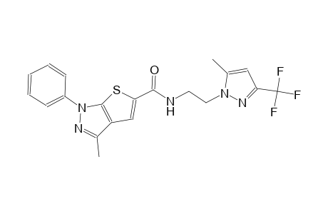 1H-thieno[2,3-c]pyrazole-5-carboxamide, 3-methyl-N-[2-[5-methyl-3-(trifluoromethyl)-1H-pyrazol-1-yl]ethyl]-1-phenyl-
