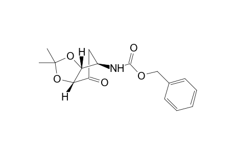 (+/-)-1beta-(Benzyloxycarbonylamino)-2alpha,3alpha-dihydroxy-2alpha,3alpha-O-isopropylidene-4-cyclopentanone