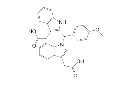 2-{1-[3-Carboxymethyl-1H-2-indolyl(4-methoxyphenyl)methyl]-1H-3-indolyl}acetic acid