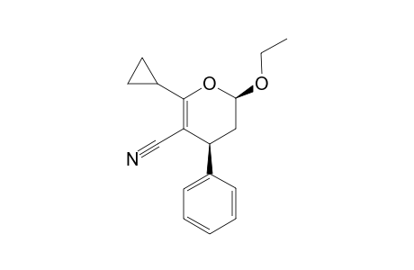 cis-6-Cyclopropyl-2-ethoxy-4-phenyl-3,4-dihydro-2H-pyran-5-carbonitrile