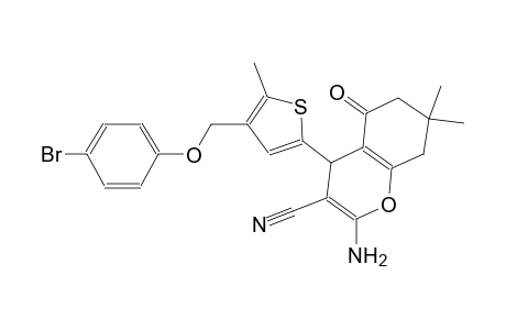 2-amino-4-{4-[(4-bromophenoxy)methyl]-5-methyl-2-thienyl}-7,7-dimethyl-5-oxo-5,6,7,8-tetrahydro-4H-chromene-3-carbonitrile