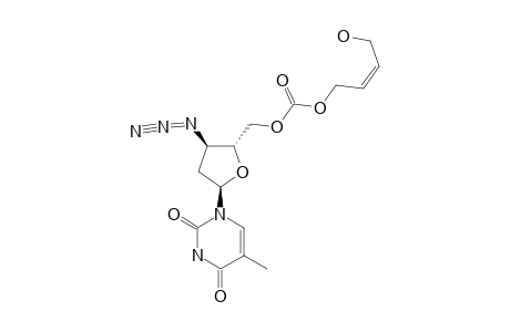 3'-AZIDO-3'-DEOXYTHYMIDIN-5'-YL-O-(CIS-4-HYDROXYBUT-2-ENYL)-CARBONATE