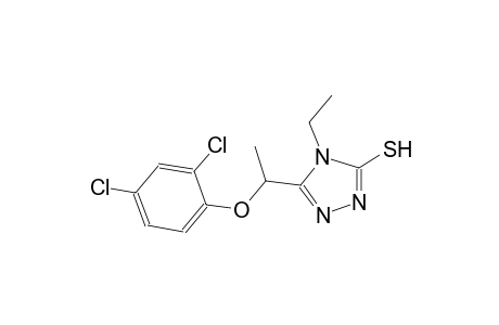 5-[1-(2,4-dichlorophenoxy)ethyl]-4-ethyl-4H-1,2,4-triazole-3-thiol