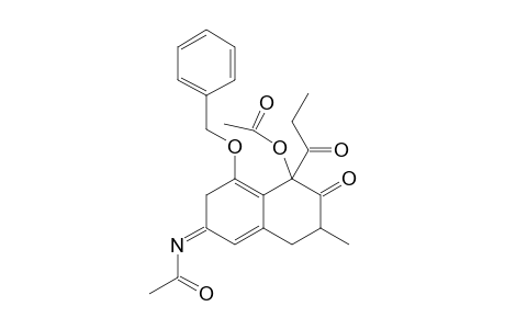 1-ACETOXY-6-ACETYLAMINO-8-BENZYLOXY-3,4-DIHYDRO-3-METHYL-1-PROPIONYLNAPHTHALEN-2(1H)-ONE;MAJOR-ISOMER