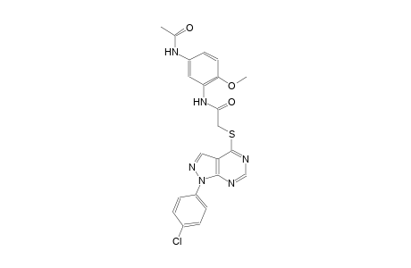 N-[5-(acetylamino)-2-methoxyphenyl]-2-{[1-(4-chlorophenyl)-1H-pyrazolo[3,4-d]pyrimidin-4-yl]sulfanyl}acetamide